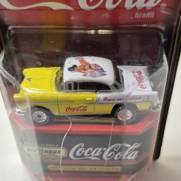 Vintage Matchbox Collectibles Coca Cola 1955 Chevy Bel Air Hardtop 1/64 Diecast - Picture 10 of 10